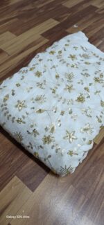 viscos georggtte embrodery heavy therad work new desegin - Image 3