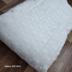 VISCOS GEORGTTE EMBRODERY FABRIC PURE HAVY WITE WORK NEW - Image 15