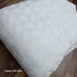 VISCOS GEORGTTE EMBRODERY FABRIC PURE HAVY WITE WORK NEW - Image 11