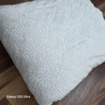 VISCOS GEORGTTE EMBRODERY FABRIC PURE HAVY WITE WORK NEW - Image 3